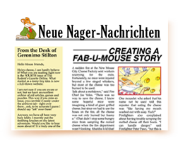 Werde Reporter bei den &laquo;Neuen Nager-Nachrichten&raquo; - Scrivi un articolo de l'ECO del RODITORE - Geronimo Stilton
