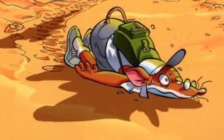 Une aventure assourissante, le museau dans le sable !