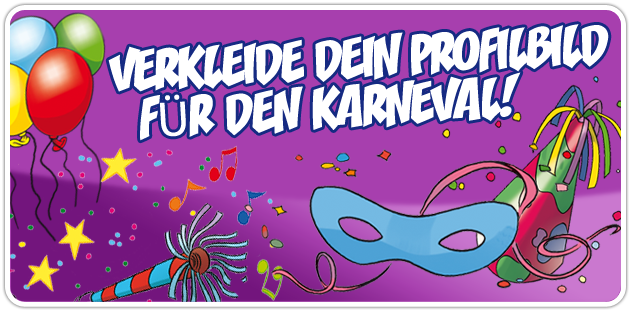 Schm&uuml;cke dein Profilbild zu Karneval!
