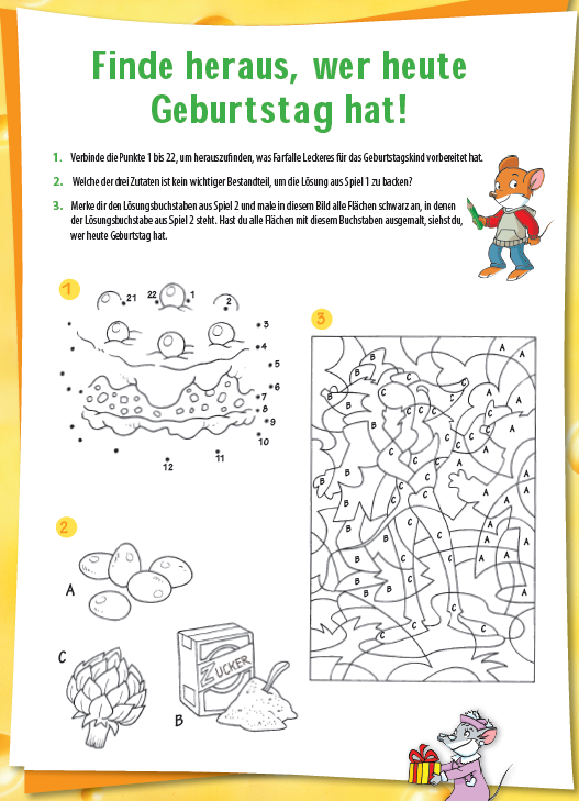 Finde heraus, wer heute Geburtstag hat!