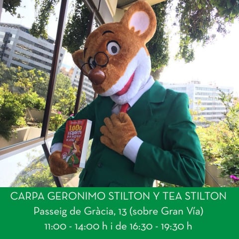Per Sant Jordi, Geronimo i Tea Stilton, firmen llibres a Barcelona