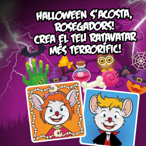 Quin cangueli! Vesteix el teu ratavatar de Halloween i prova les noves ratemoticones de por!
