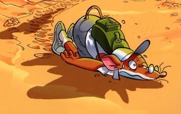 Une aventure assourissante, le museau dans le sable !