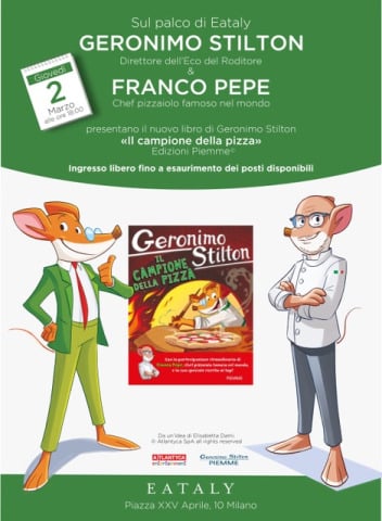 Una pizza con Geronimo Stilton a Eataly Smeraldo
