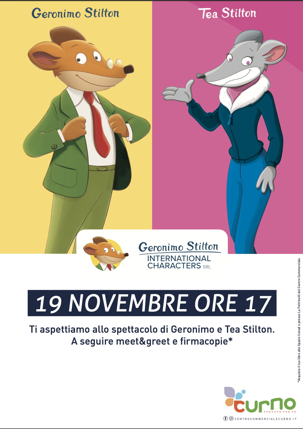 Geronimo Stilton in Pelliccia e Baffi a Curno - 19/11/2023