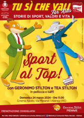 Geronimo e Tea Stilton in pelliccia e baffi ad Albinea