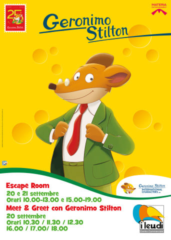 Escape Room e Meet & Greet in compagnia di Geronimo Stilton Il 20 e 21 settembre presso I Leudi di Carasco