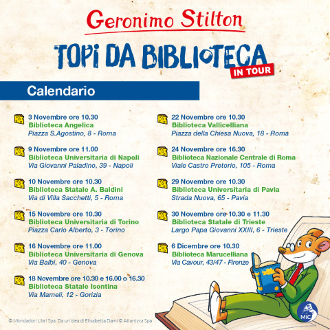Nuovi stratopici appuntamenti con Topi da Biblioteca in Tour