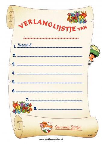 Verlanglijstje á la Geronimo of Thea!