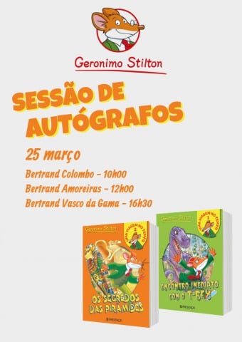 Vem conhecer o Geronimo Stilton amanhã!