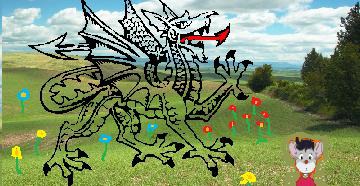 Dragão raro encontrado no Reino da Fantasia