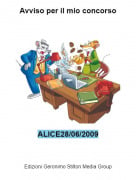 ALICE28/06/2009 - Avviso per il mio concorso