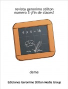 deme - revista geronimo stilton numero 3-&iexcl;fin de claces!