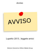 Lupetto 2013 , leggete amici - Avviso