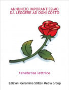 tenebrosa lettrice - ANNUNCIO IMPORANTISSIMO DA LEGGERE AD OGNI COSTO