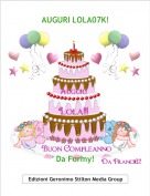 Da Formy! - AUGURI LOLA07K!